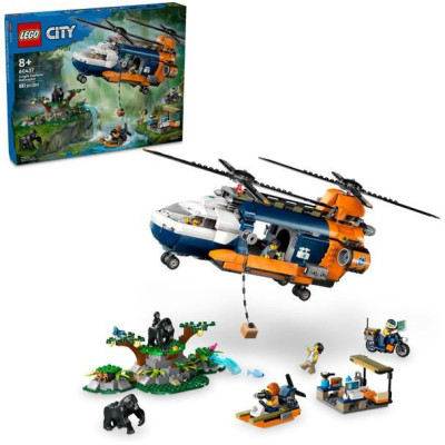 LEGO City - Helikoptéra na průzkum džungle v základním táboře
