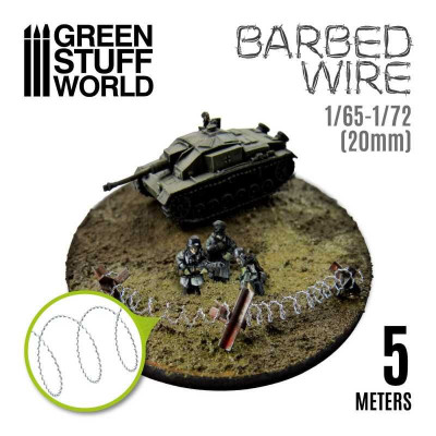 Barbed Wire 1/72-1/65 (20mm) - 5m / Ostnatý drôt 1/72-1/65 (20mm) - 5m