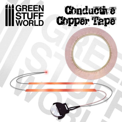 Conductive copper tape - 3mm x 20m / Vodivá medená páska - 3mm x 20m
