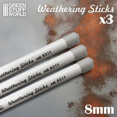 Weathering Sticks 8mm (set 3pc) / Weathering paličky 8mm (sada 3 ks)
