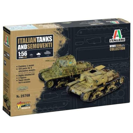 Model Kit tank 25768 - Italian tanks and semoventi (1:56)