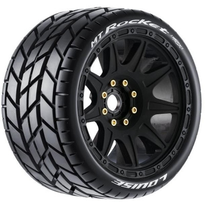 MT-ROCKET SPEED 1/8, 0 a 1/2 offset 17mm odnímatelný hex, Černé disky, 2 ks