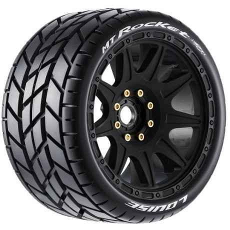 MT-ROCKET SPEED 1/8, 0 a 1/2 offset 17mm odnímatelný hex, Černé disky, 2 ks