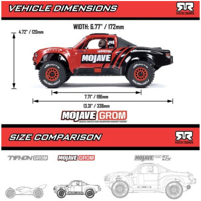Arrma Mojave Grom 1:18 4WD RTR Červená