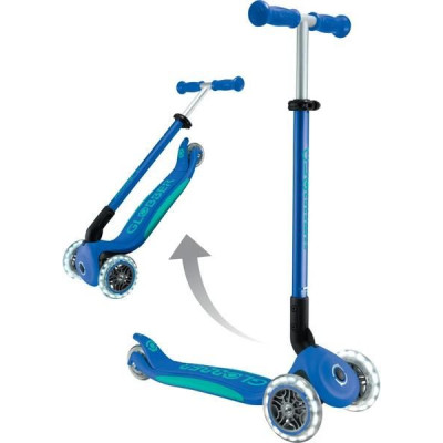 Globber - Koloběžka Primo Plus Lights V2 skládací Fuchsia/Sky Blue