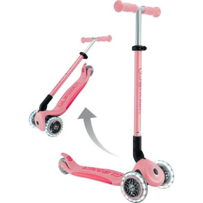 Globber - Koloběžka Primo Plus Lights V2 skládací Fuchsia/Sky Blue