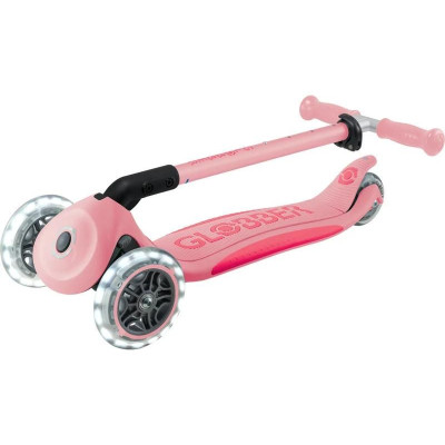 Globber - Koloběžka Primo Plus Lights V2 skládací Pastel Pink/Fuchsia