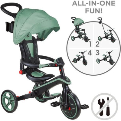 Globber - Tříkolka Explorer Trike 4in1 skládací Teal