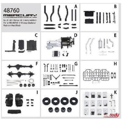 Killerbody šasi Mercury 1:10 (pro Jeep)