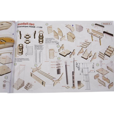Modell-Tec Fram I. výzkumná polární loď 1:50 kit