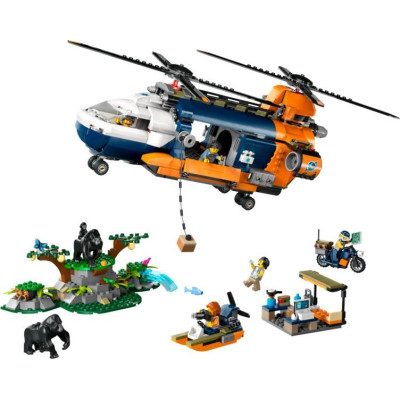 LEGO City - Helikoptéra na průzkum džungle v základním táboře