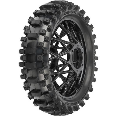 Pro-Line kolo s pneu Dunlop Geomax MX33 V2 Bead CR4 zadní, disk černý: PM-MX