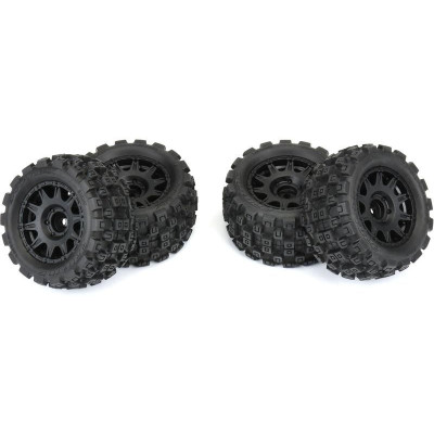 Pro-Line kolo 1:18 Badlands MX 1.85" F/R MTD, disk H12 černý (4): Granite GROM