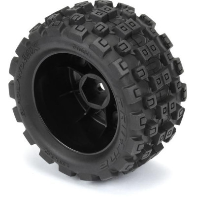 Pro-Line kolo 1:18 Badlands MX 1.85" F/R MTD, disk H12 černý (4): Granite GROM