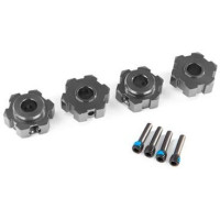 Traxxas kerékagy 17 mm-es alumínium szürke (4) / csavar (4x13mm).