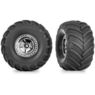 Traxxas kolo 1.2", kola chrom, pneu Terra Groove (2)