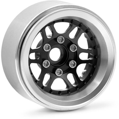 1.9'' Hliníkové beadlock disky offset -10 mm pro 1/10 crawler/expedice černé - 2 ks