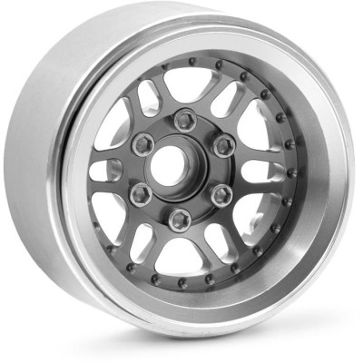 1.9'' Hliníkové beadlock disky offset -10 mm pro 1/10 crawler/expedice stříbrné - 2 ks