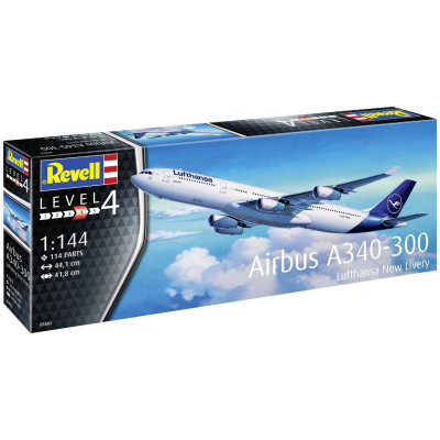 Plastic ModelKit letadlo 03803 - A340-300 Lufthansa New Livery (1:144)