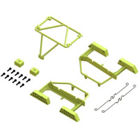 Pótalkatrész RC modell autóhoz Arrma Mojave Grom 1:18: védő ketrec Desert Truck sárga.