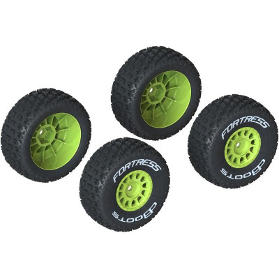 Arrma kolo s pneu dBoots FORTRESS, disk žlutý (4)