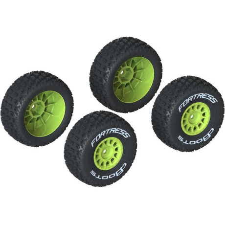 Arrma kolo s pneu dBoots FORTRESS, disk žlutý (4)