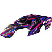 Traxxas Slash Mudboss karosszéria rózsaszín (napfénymentes). Festett, összeszerelt karosszéria, beleértve a rugó nélküli rögzítő konzolt is.