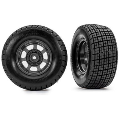 Traxxas kolo 2.2/3.0", disk dirt oval grafitově šedý, pneu Hoosier (2) (2WD přední)
