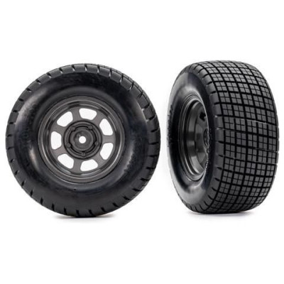 Traxxas kolo 2.2/3.0", disk dirt oval grafitově šedý, pneu Hoosier (2) (2WD zadní, 4WD)