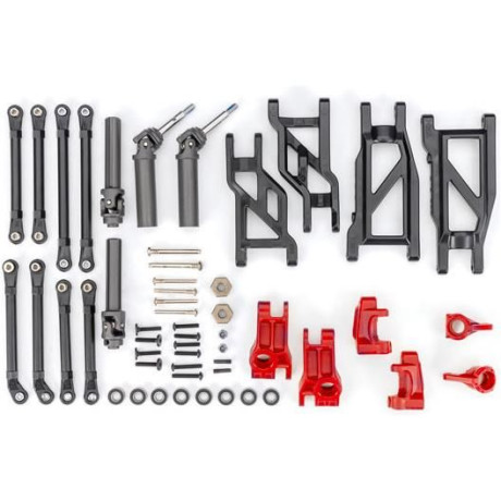 Traxxas konverzní sada podvozku HD červená (pro Rustler a Stampede)