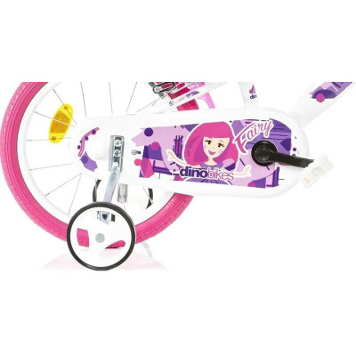 DINO Bikes - Dětské kolo 16" Fairy bílé