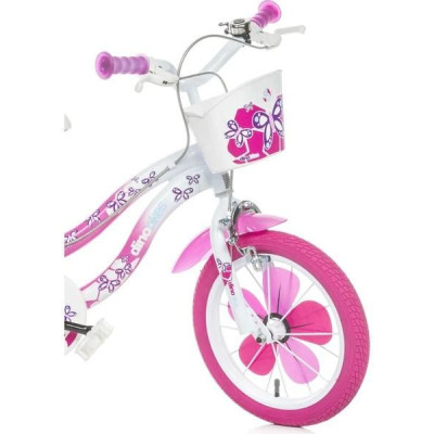 DINO Bikes - Dětské kolo 16" Flappy růžové