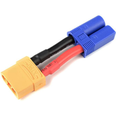 Konverzní kabel EC5 přístroj - XT-90 baterie 10AWG