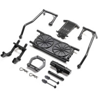 Pótalkatrész RC modellautóhoz Losi 8ight-X Super Lasernut Buggy: lökhárító, karosszériaoszlop.