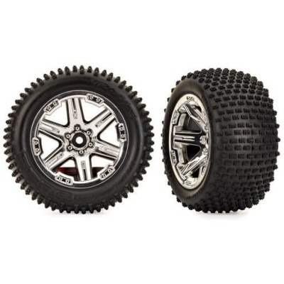 Traxxas kerék 2.8", RXT krómozott tárcsa, Alias gumiabroncsok (2WD elektro hátul) (2)