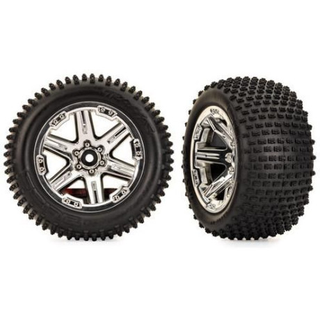 Traxxas kerék 2.8", RXT krómozott tárcsa, Alias gumiabroncsok (2WD elektro hátul) (2)
