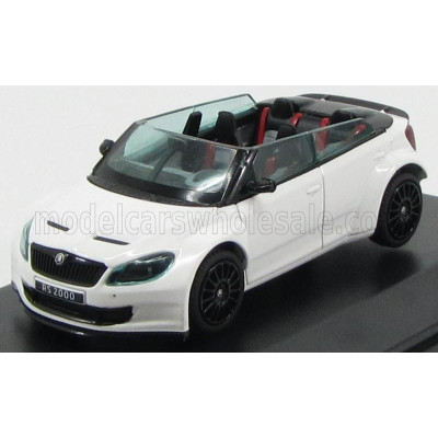 ABREX ŠKODA FABIA RS2000 ROADSTER CONCEPT CAR 2011 - BLACK WHEELS - WHITE 1/43