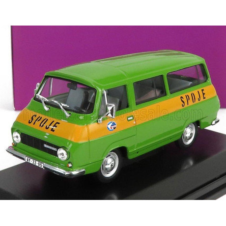 ABREX ŠKODA 1203 MINIBUS POSTE SPOJE 1974 - GREEN YELLOW 1/43