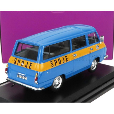 ABREX ŠKODA 1203 MINIBUS POSTE SPOJE 1974 - BLUE YELLOW 1/43