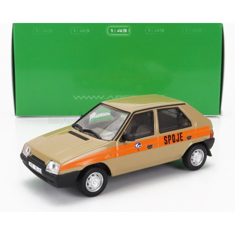 ABREX ŠKODA FAVORIT 136L SPOJE PRAHA 1988 - LIGHT BROWN 1/43
