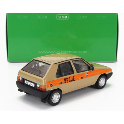 ABREX ŠKODA FAVORIT 136L SPOJE PRAHA 1988 - LIGHT BROWN 1/43