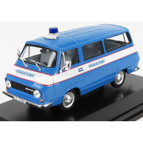 ABREX ŠKODA 1203 MINIBUS VEREJNA BEZPECNOST POLICE 1974 - BLUE WHITE 1/43