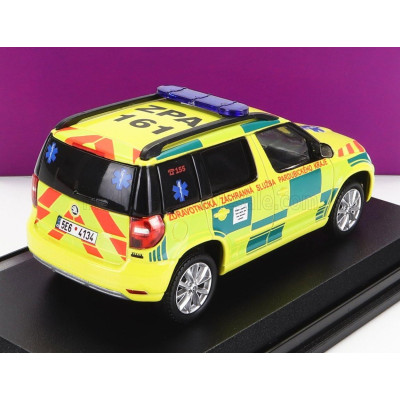 ABREX ŠKODA YETI SUV FACELIFT (RESTYLING) AMBULANCE 2013 - YELLOW GREEN 1/43