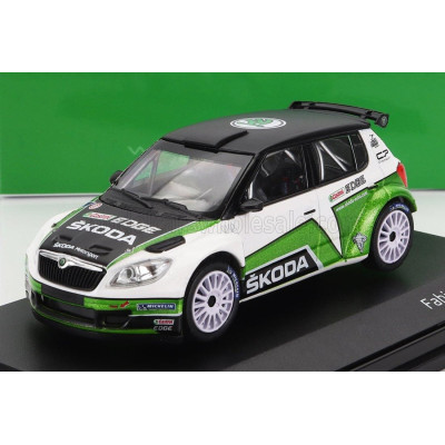 ABREX ŠKODA FABIA II FL S2000 N 0 ŠKODA MOTORSPORT DESIGN RALLY 2010 - GREEN WHITE BLACK 1/43
