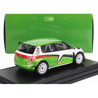 ABREX ŠKODA FABIA II FL S2000 N 0 ŠKODA MOTORSPORT DESIGN RALLY 2011 - GREEN WHITE 1/43