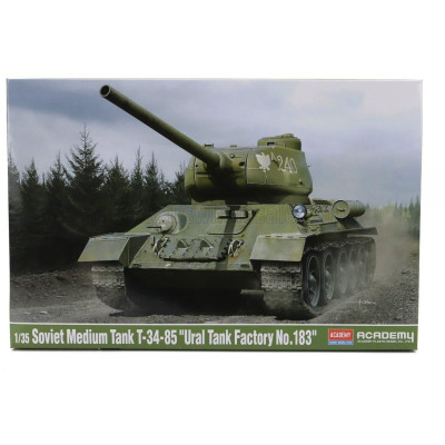 ACADEMY TANK T-34-85 SOVIET MEDIUM TANK URAL FACTORY MILITARY 1945 1/35