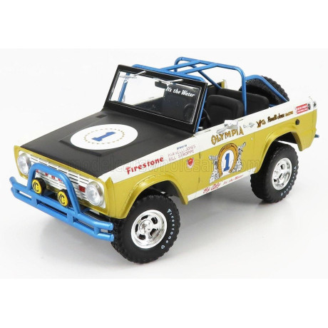 ACME MODELS FORD USA BRONCO N 1 BAJA 1970 - BIG OLY TRIBUTE EDITION - YELLOW MET BLACK 1/18