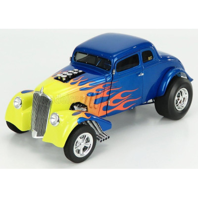 ACME MODELS FORD USA WILLYS GASSER CUSTOM 1933 - BLUE YELLOW 1/18