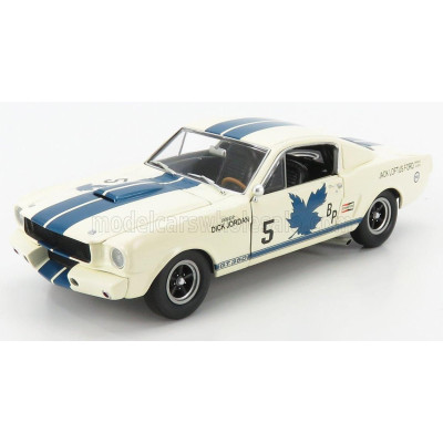 ACME MODELS FORD USA MUSTANG SHELBY GT350R COUPE N 5 CANADIAN CHAMPIONJ 1965 D.JORDAN - WHITE LIGHT BLUE 1/18