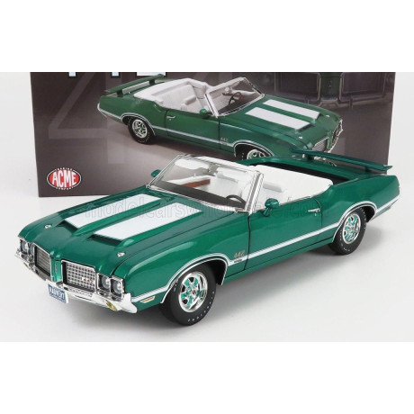 ACME MODELS OLDSMOBILE 442 W-30 CABRIOLET 1972 - GREEN MET 1/18